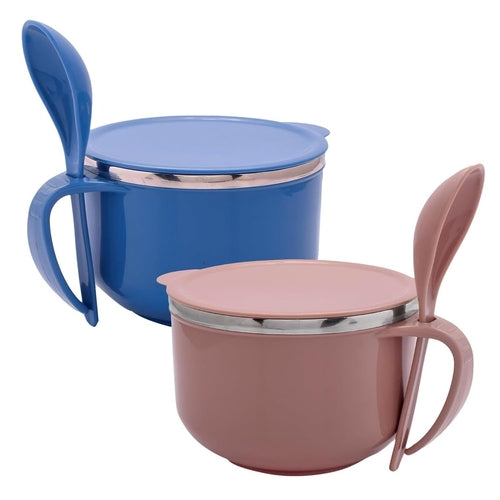 Steel Noodle Soup Bowl Set with Spoon