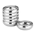 Steel Serving Bowls Set Hammered (6Pc)