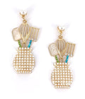 COOKING THEME EARRING - SPATULA WHISK seed beads